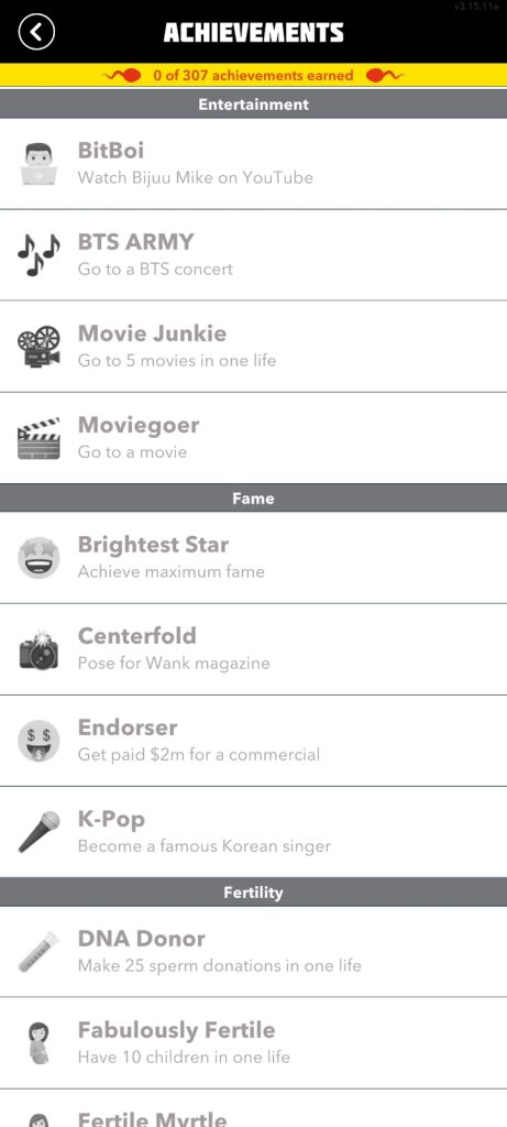 bitlife- achievements-entertainment