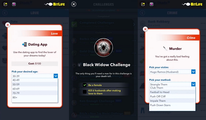 tasks-to-complete-the-black-widow-challenge-in-bitlife